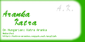 aranka katra business card
